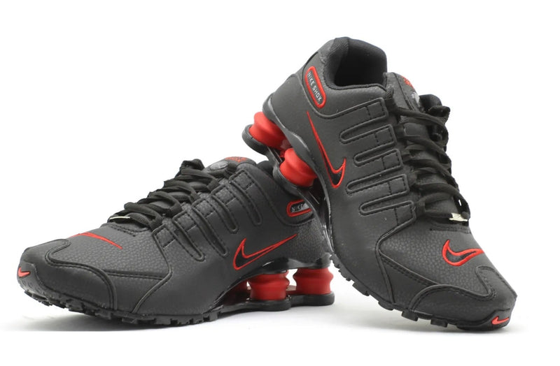 Tênis Masculino Shox NZ4 Molas, Preto e Vermelho