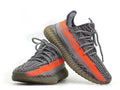 Tênis Yeezy Boost 350, Cinza e Laranja