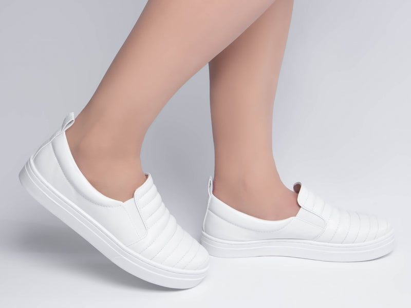 Tênis Slip On, Branco, Feminino