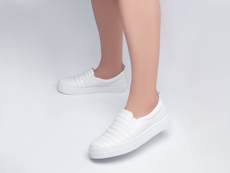 Tênis Slip On, Branco, Feminino