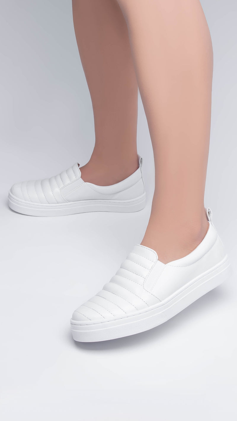 Tênis Slip On, Branco, Feminino