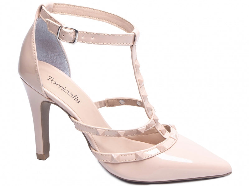 Sapato Scarpin Salto Alto, Rosé, Off White