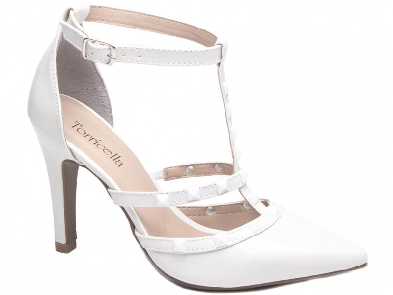 Sapato Scarpin Salto Alto, Rosé, Off White