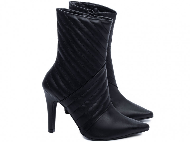 Bota Feminina, Salto Alto 10cm, Preto